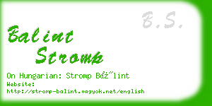 balint stromp business card